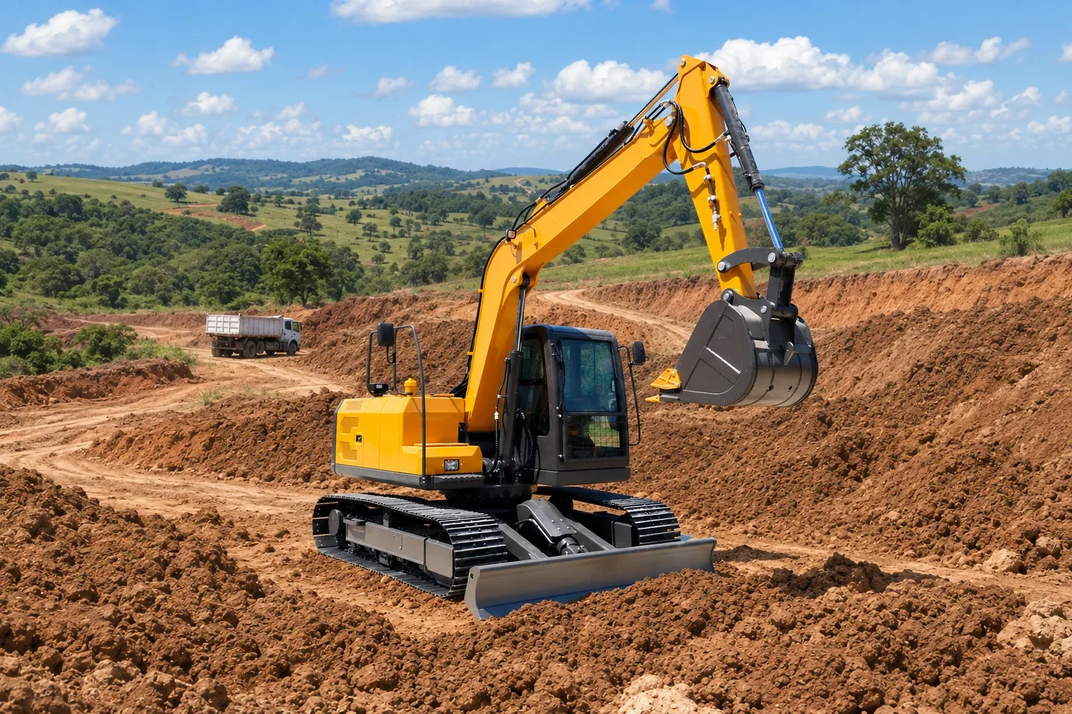 EX75 trabalhando em uma obra